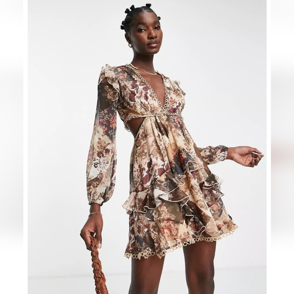 Stunning Ruffle Dress in US4 & US8 Sizes | True to Size | Free Spare Buttons!!!